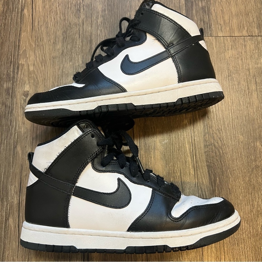 Nike Dunk High Black White Athletic Sneakers Logo High Top Unisex Basketball 7